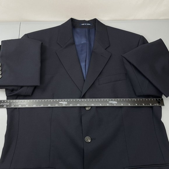 Ralph Lauren Black Label Blazer Sport Coat Wool 3 Button Navy Blue Mens 40L - Picture 8 of 10